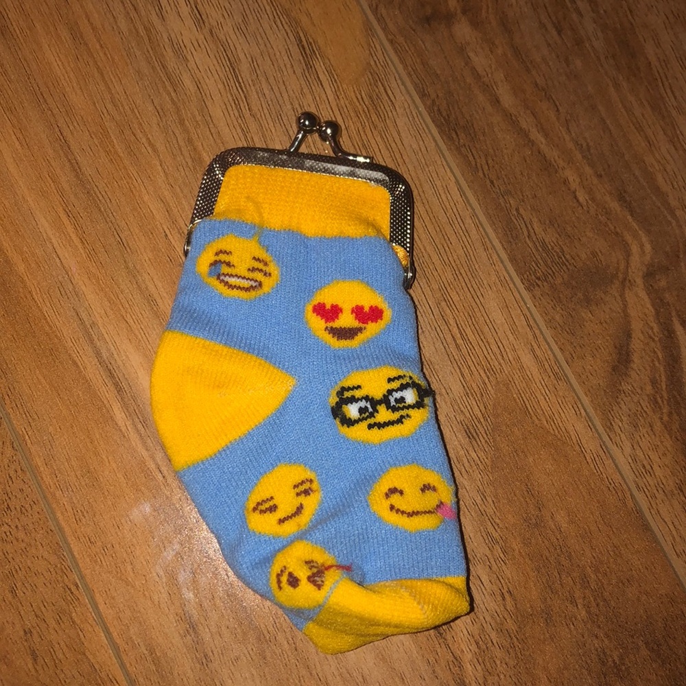Emoji sock coin purse